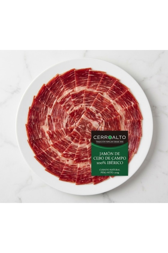 Jamón de cebo de campo 100% Ibérico loncheado A CUCHILLO